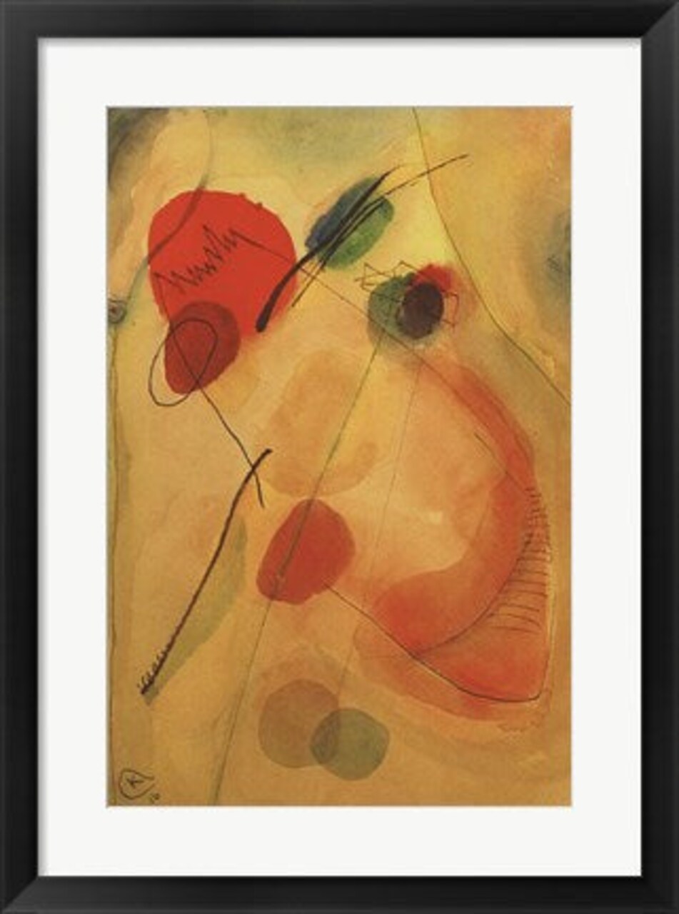 Framed Art Untitled 1916 by Wassily Kandinsky Wall Decor 18x24 Artwork